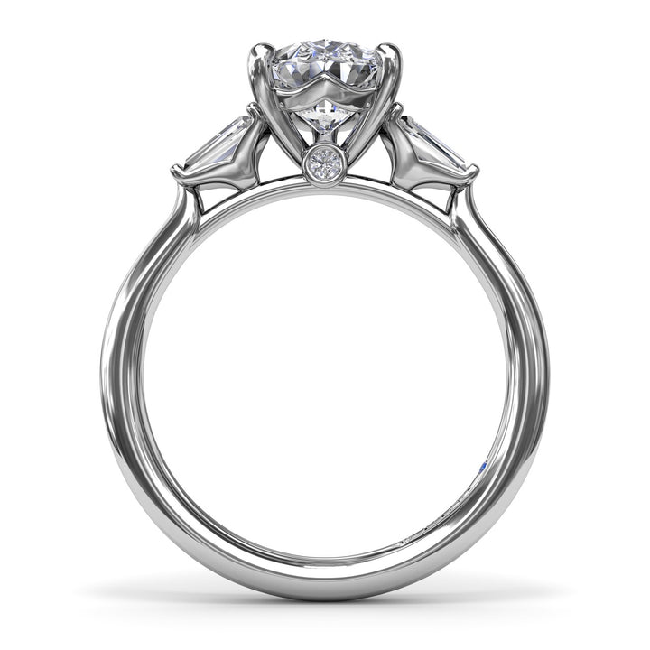 Double Pear Diamond Engagement Ring