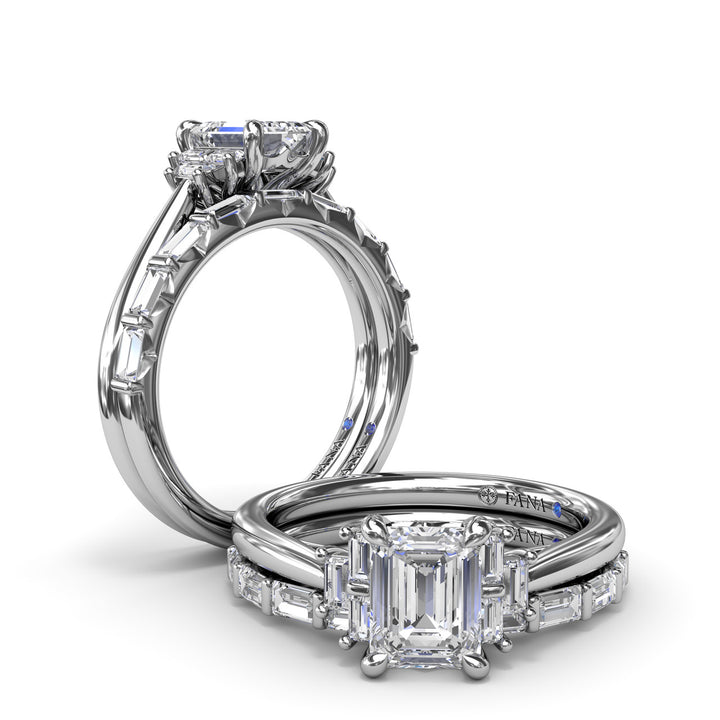 Cluster Diamond Engagement Ring