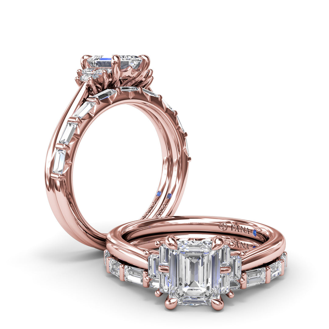 Cluster Diamond Engagement Ring