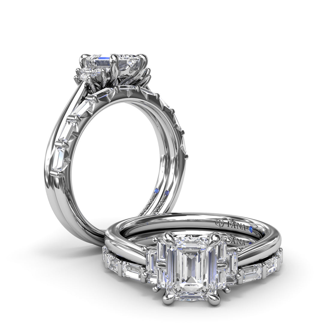 Cluster Diamond Engagement Ring