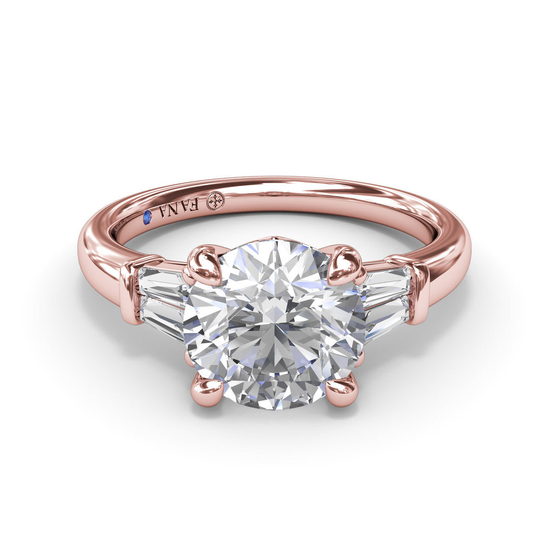 Tapered Baguette Diamond Engagement Ring