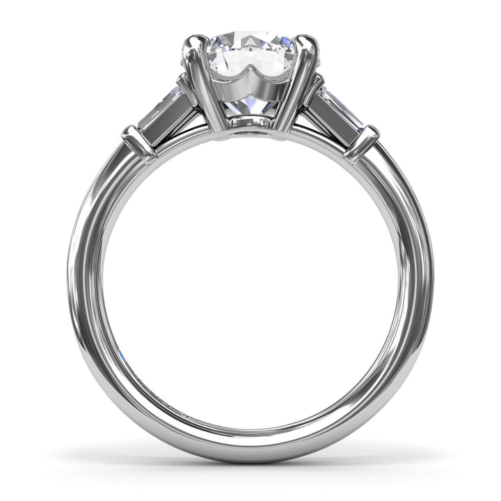 Tapered Baguette Diamond Engagement Ring