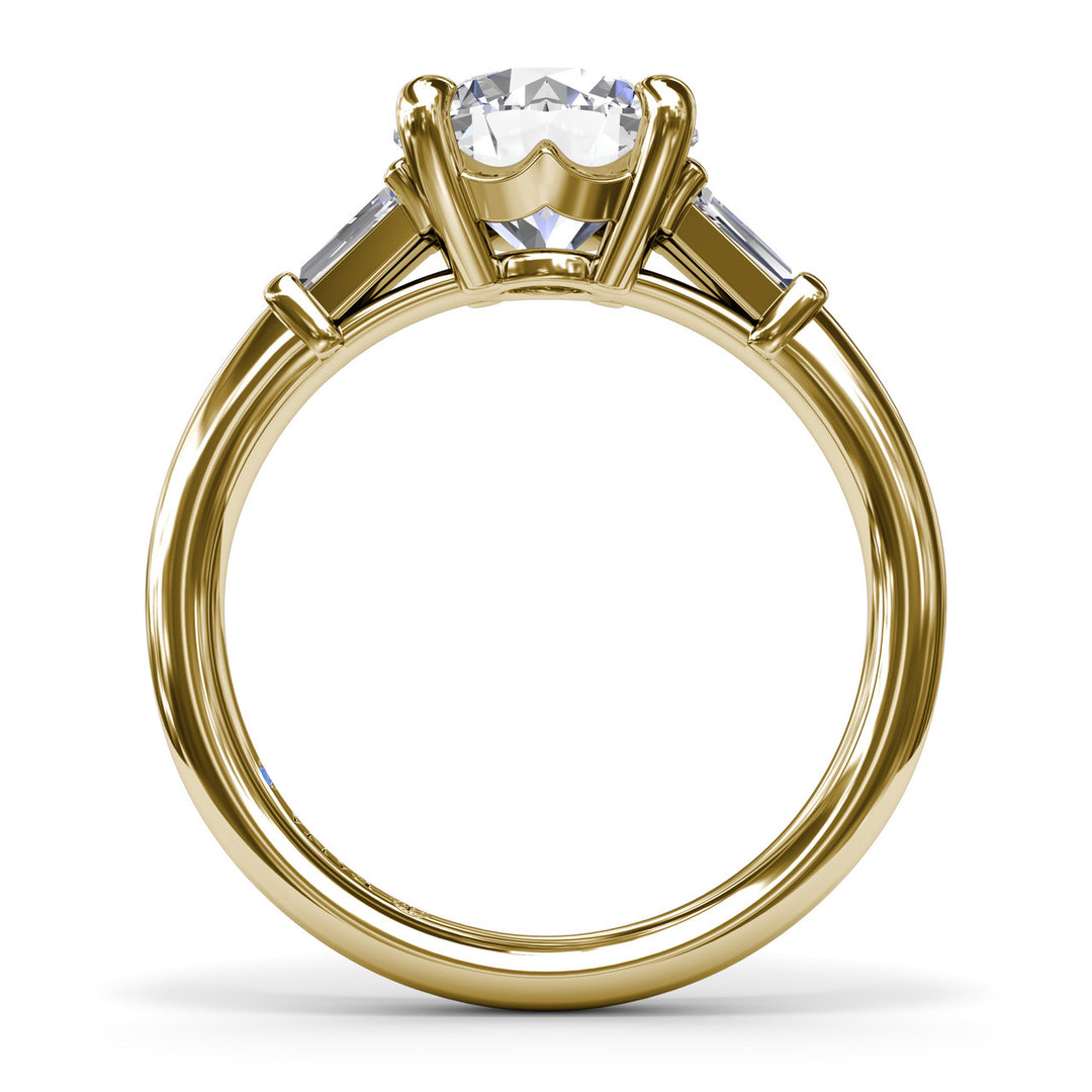 Tapered Baguette Diamond Engagement Ring