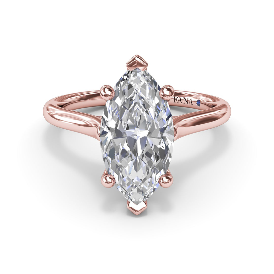 Sparkling Marquise Solitaire Diamond Engagement Ring