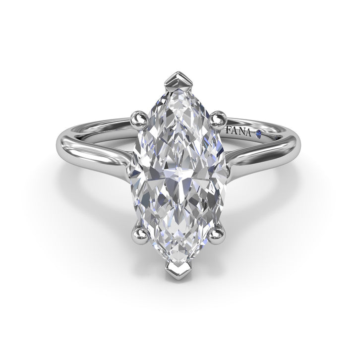 Sparkling Marquise Solitaire Diamond Engagement Ring