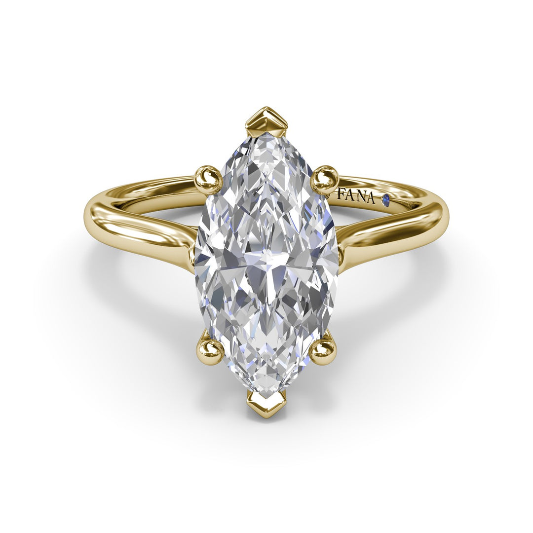 Sparkling Marquise Solitaire Diamond Engagement Ring