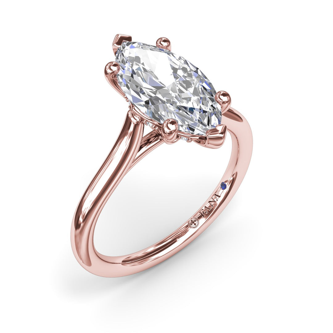 Sparkling Marquise Solitaire Diamond Engagement Ring