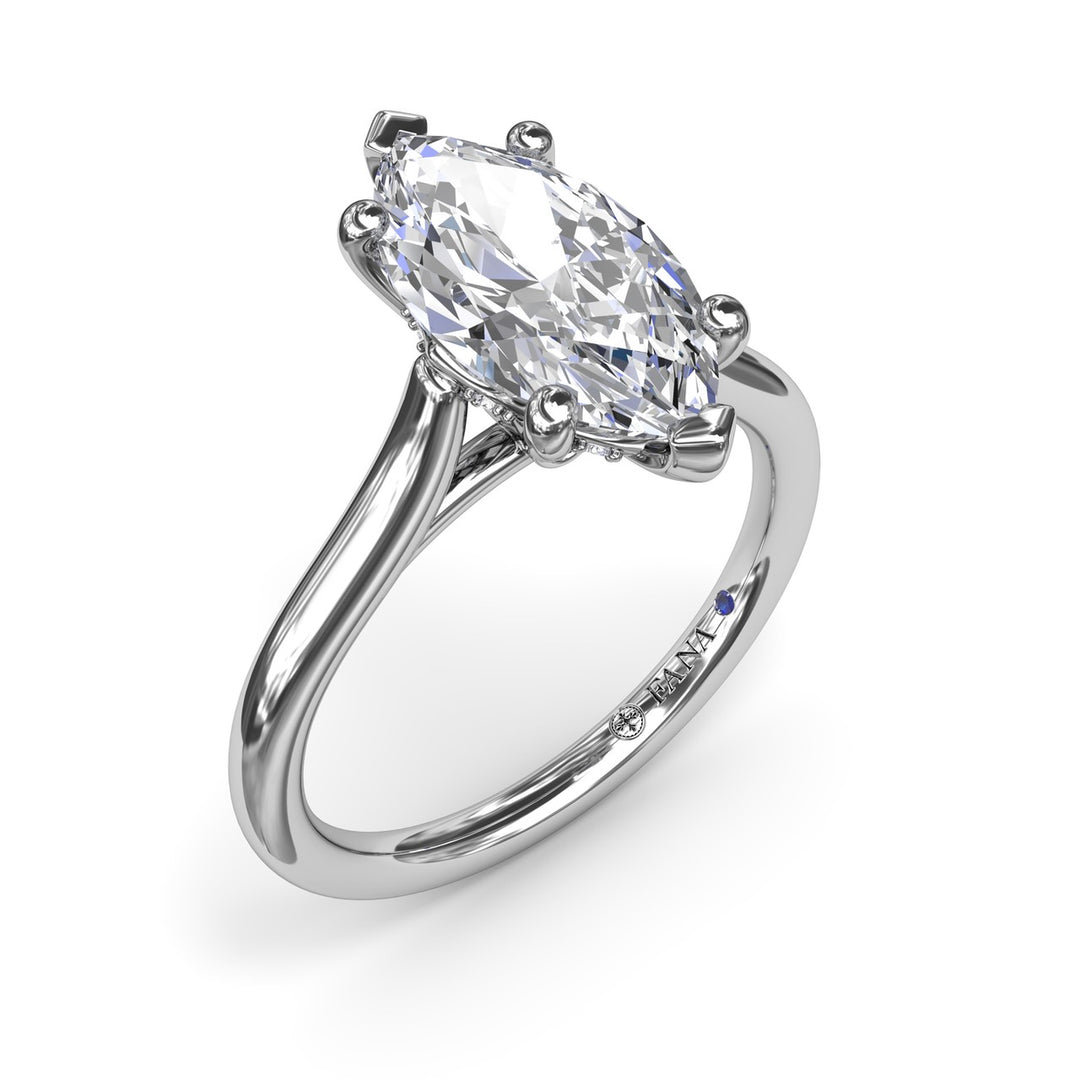 Sparkling Marquise Solitaire Diamond Engagement Ring