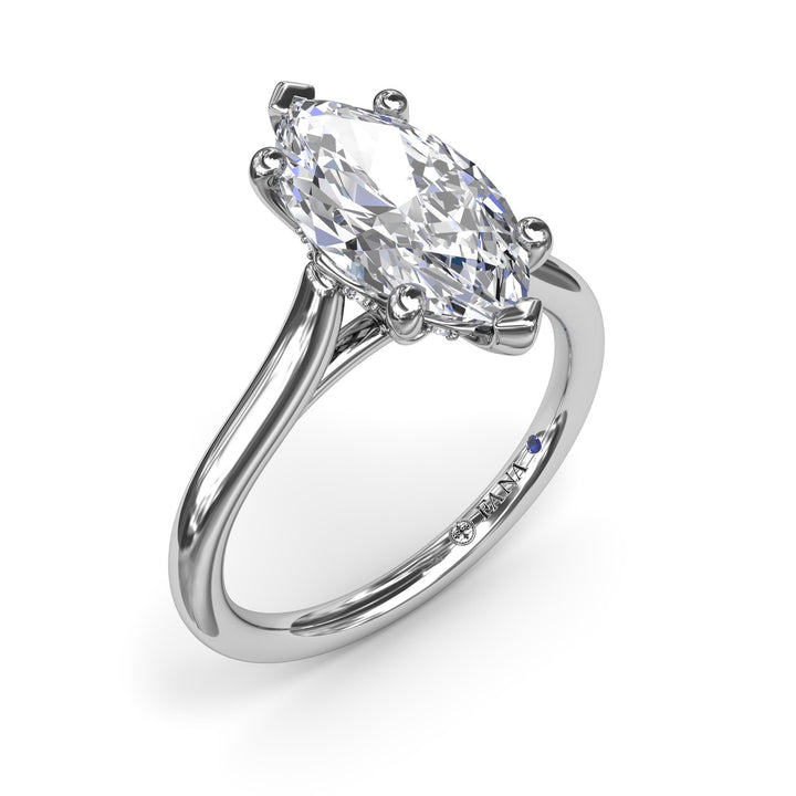 Sparkling Marquise Solitaire Diamond Engagement Ring