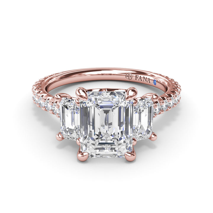 Three Stone Beauty Diamond Engagement Ring