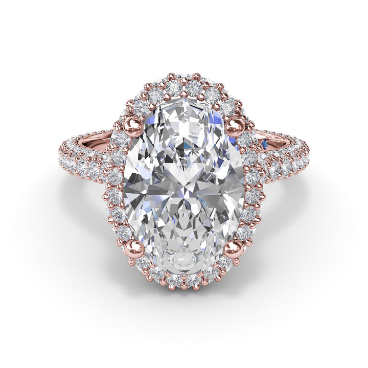Opulent Halo Diamond Engagement Ring