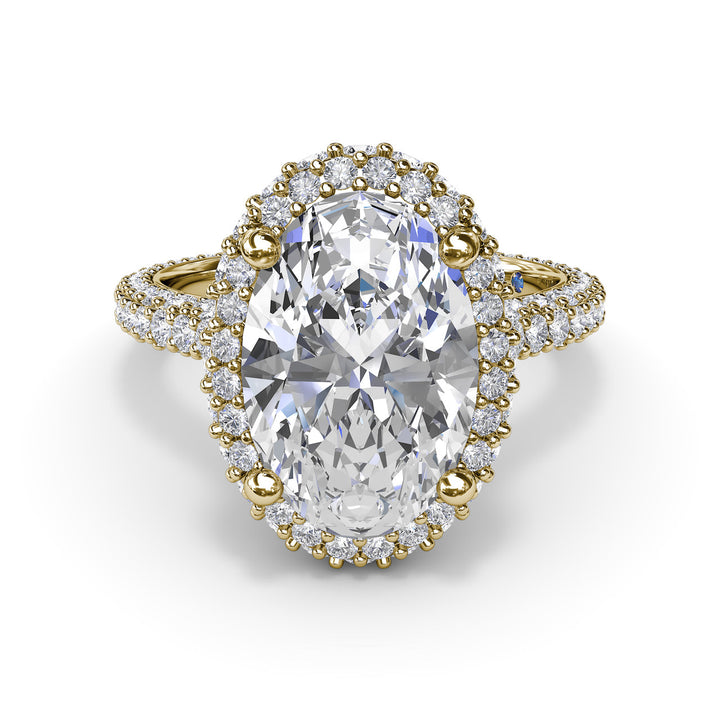 Opulent Halo Diamond Engagement Ring