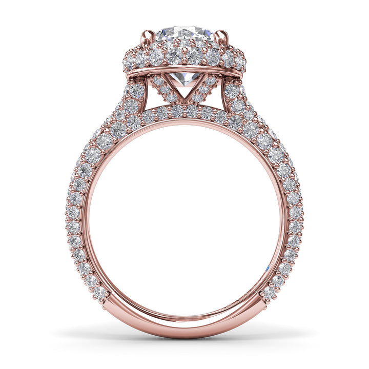 Diamonds Galore Halo Engagement Ring