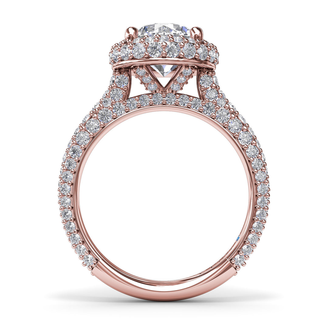 Diamonds Galore Halo Engagement Ring
