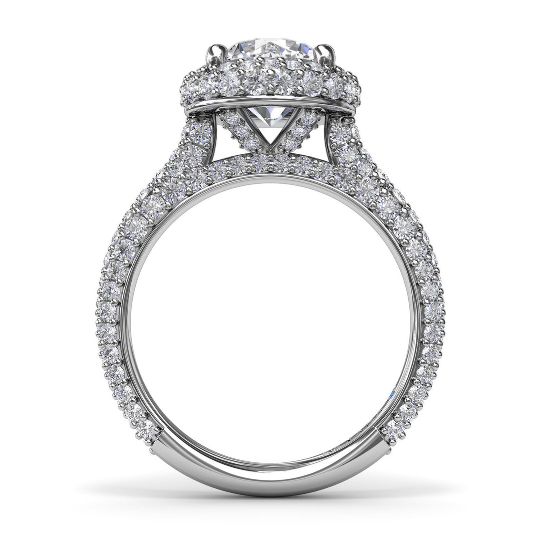 Diamonds Galore Halo Engagement Ring
