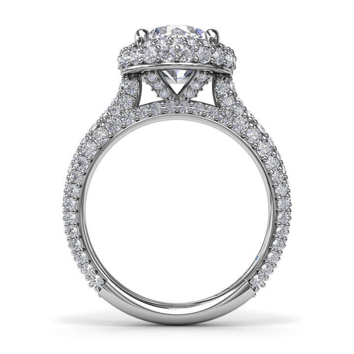 Diamonds Galore Halo Engagement Ring