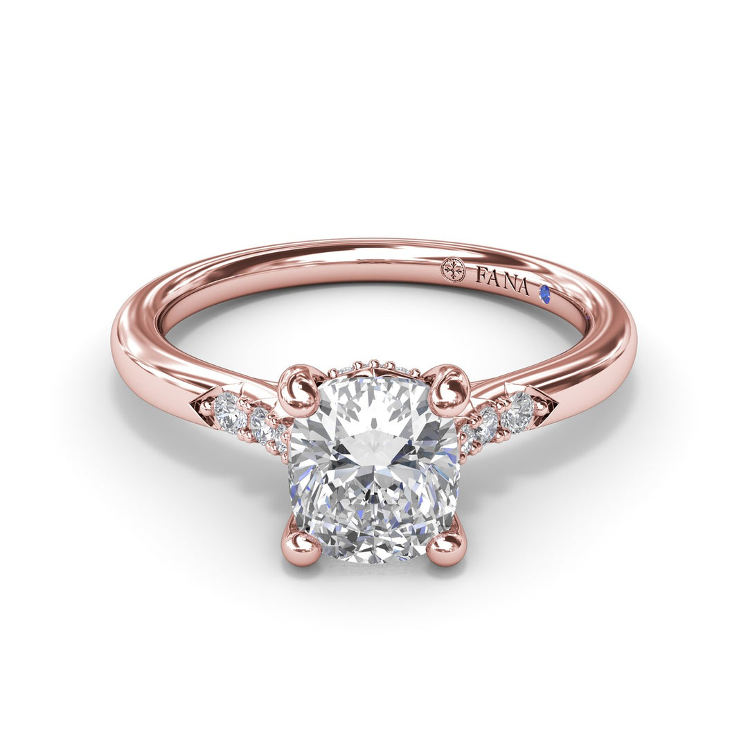 Sophisticated Cushion Diamond Engagement Ring