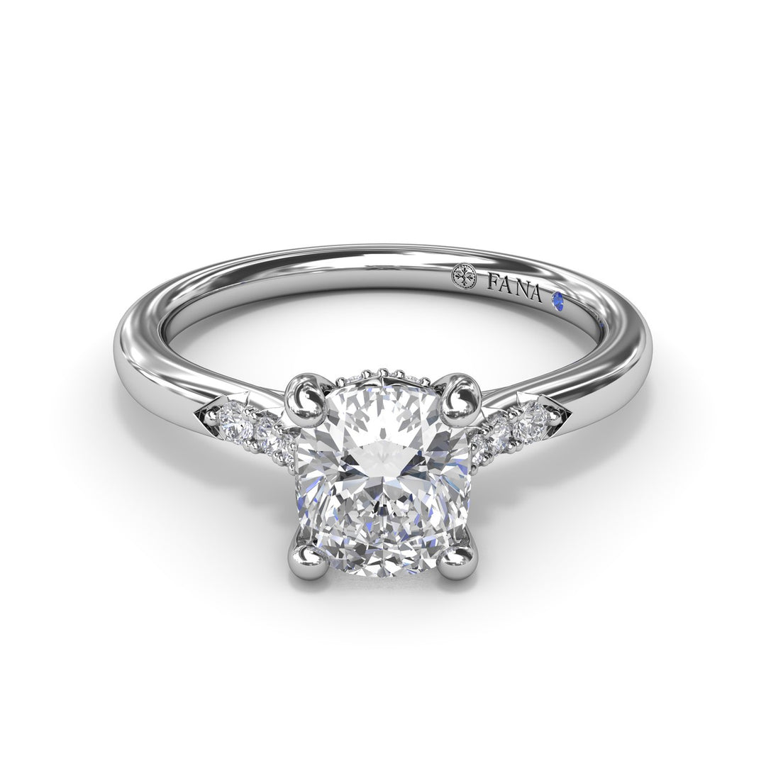 Sophisticated Cushion Diamond Engagement Ring