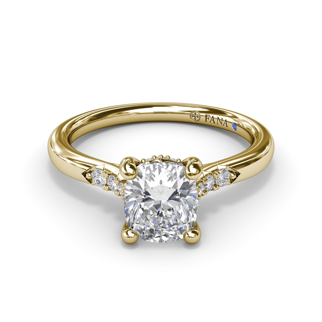 Sophisticated Cushion Diamond Engagement Ring