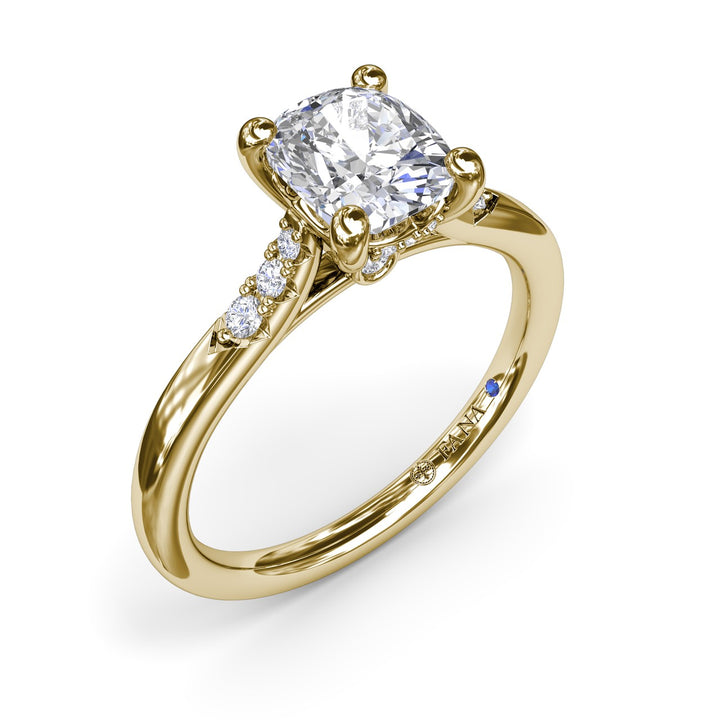 Sophisticated Cushion Diamond Engagement Ring