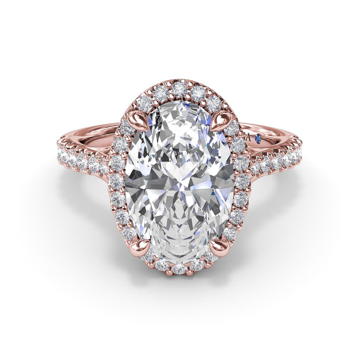 Majestic Halo Diamond Engagement Ring