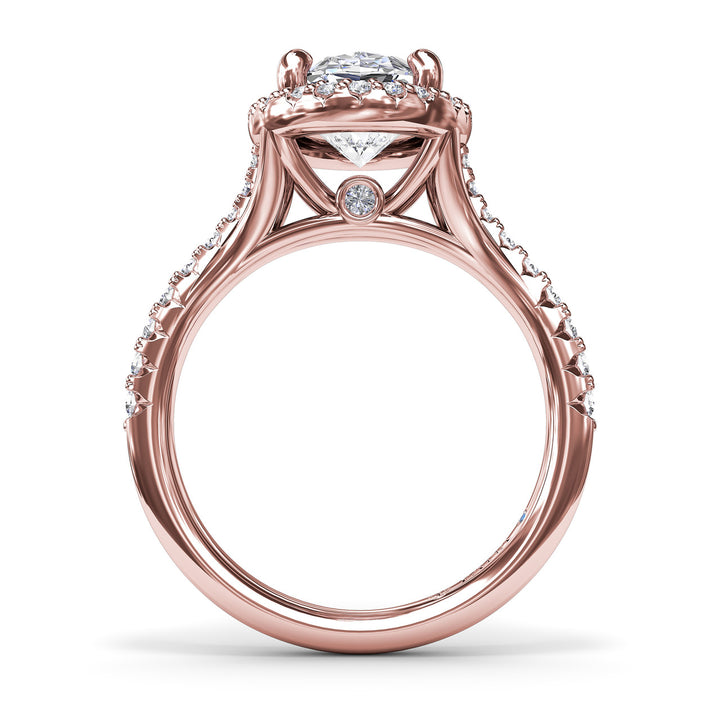 Majestic Halo Diamond Engagement Ring