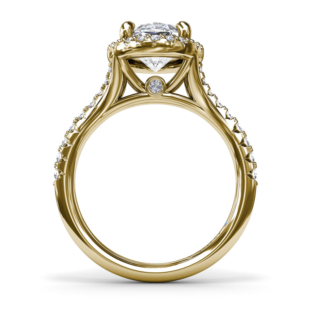 Majestic Halo Diamond Engagement Ring