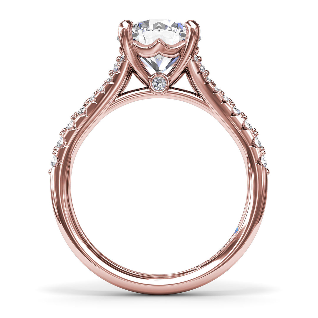 Diamond Split Shank Engagement Ring