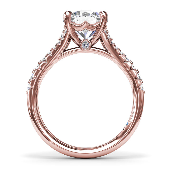 Diamond Split Shank Engagement Ring