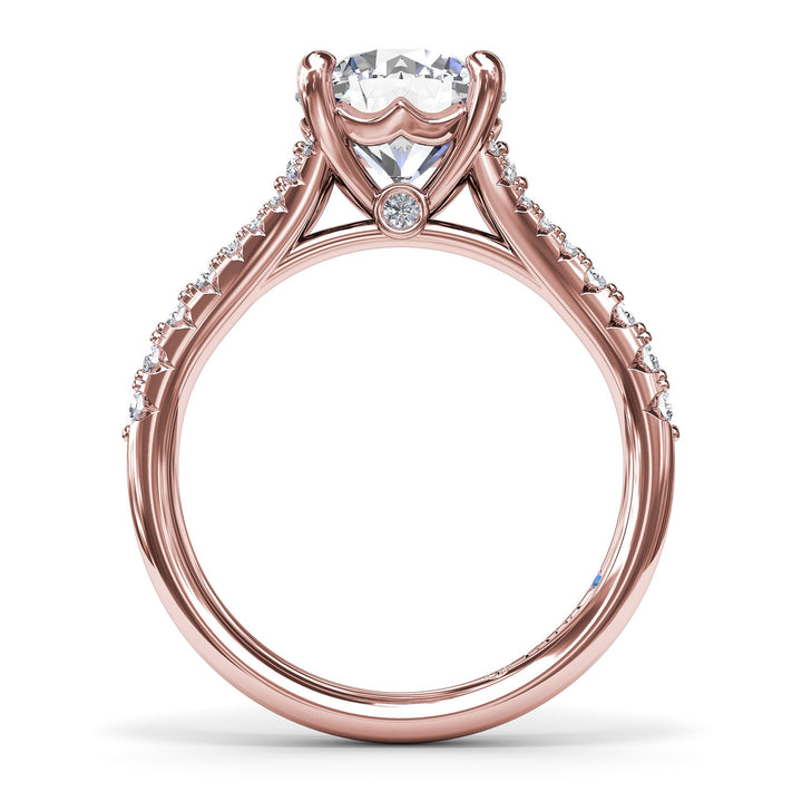 Diamond Split Shank Engagement Ring