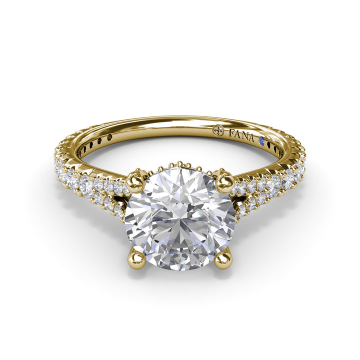 Split Shank Diamond Engagement Ring