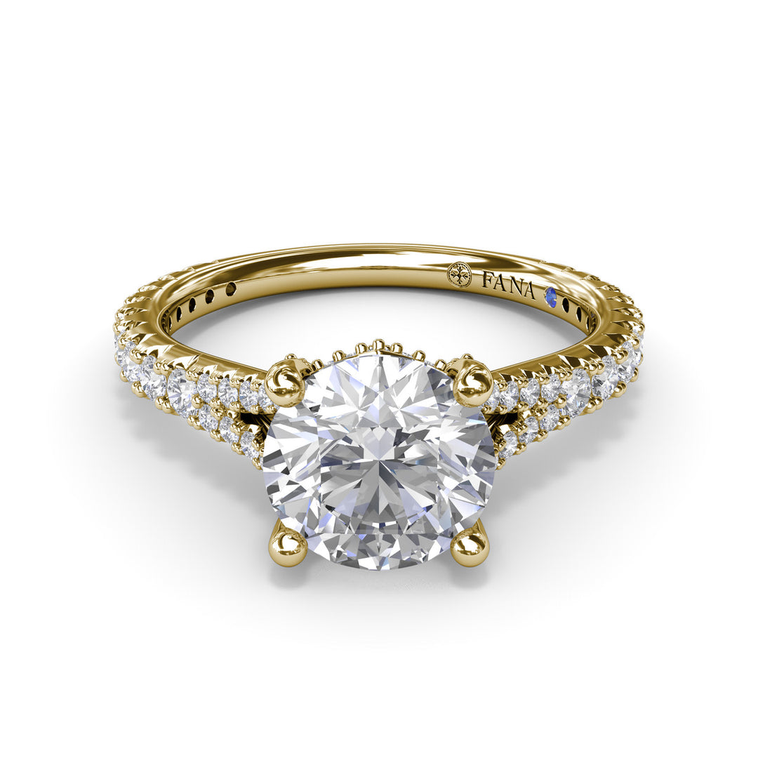 Split Shank Diamond Engagement Ring