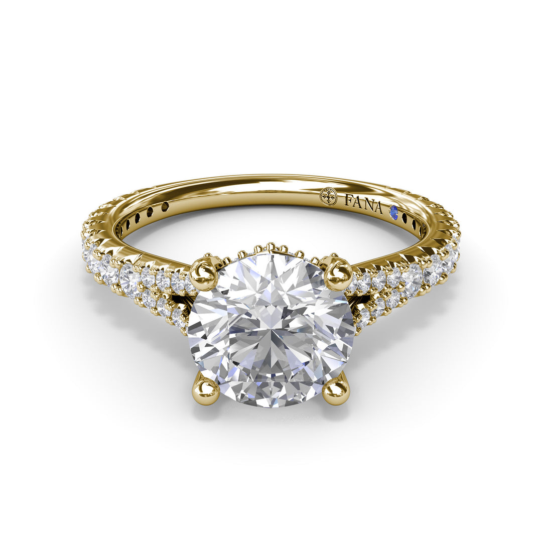 Split Shank Diamond Engagement Ring