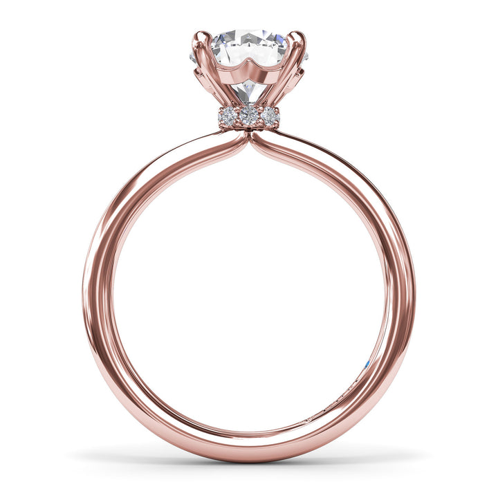 Hidden Halo Engagement Ring