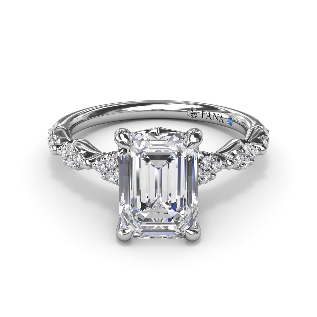 Modern Vintage Diamond Engagement Ring