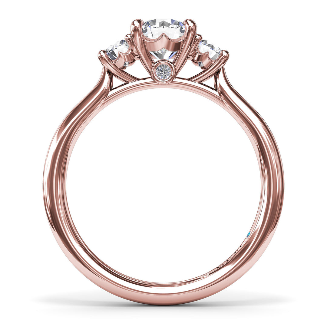 Petite Three-Stone Diamond Engagement Ring