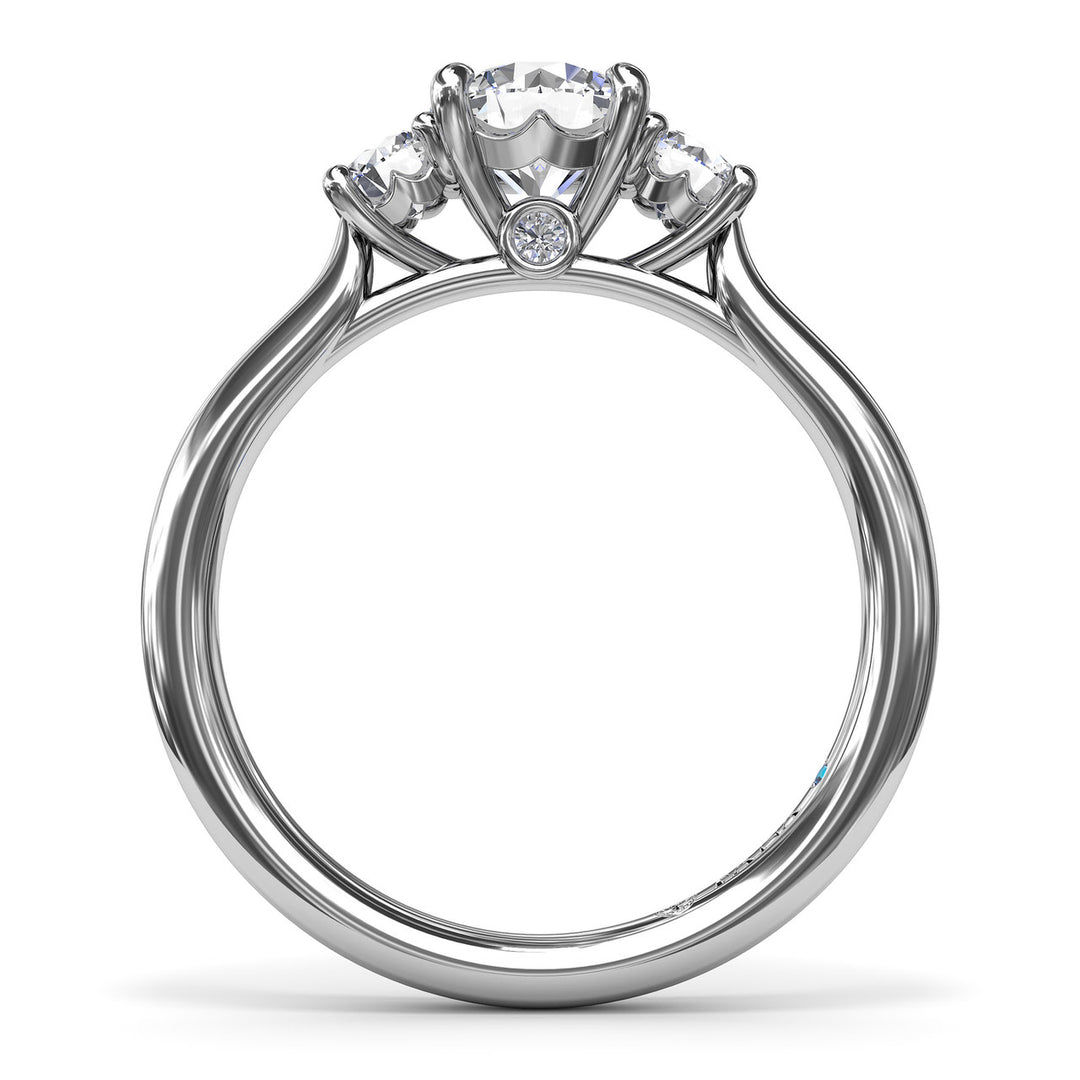 Petite Three-Stone Diamond Engagement Ring