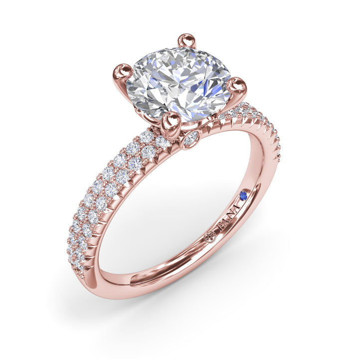 Pav? Diamond Engagement Ring