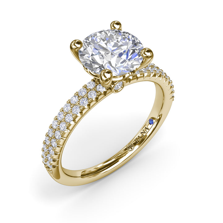Pav? Diamond Engagement Ring