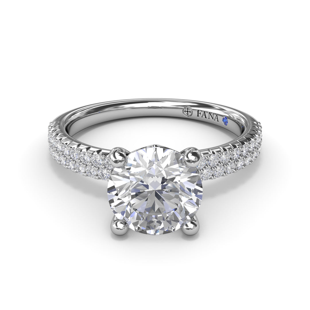 Pavï¿½ Diamond Engagement Ring