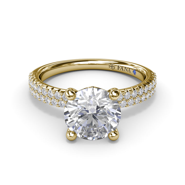 Pavï¿½ Diamond Engagement Ring