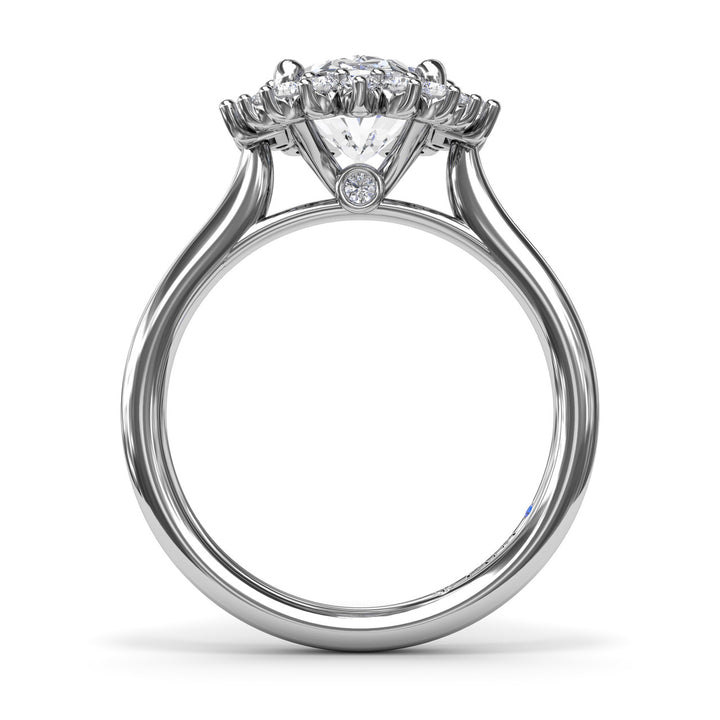 Modern Edge Diamond Engagement Ring
