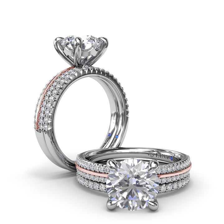 Two-Toned Diamond Engagement Ring