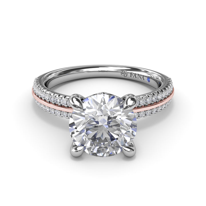 Two-Toned Diamond Engagement Ring