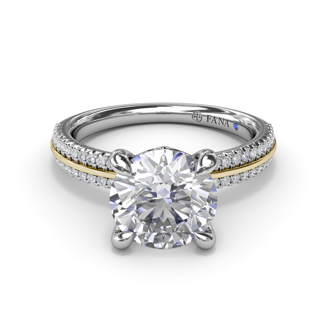 Two-Toned Diamond Engagement Ring