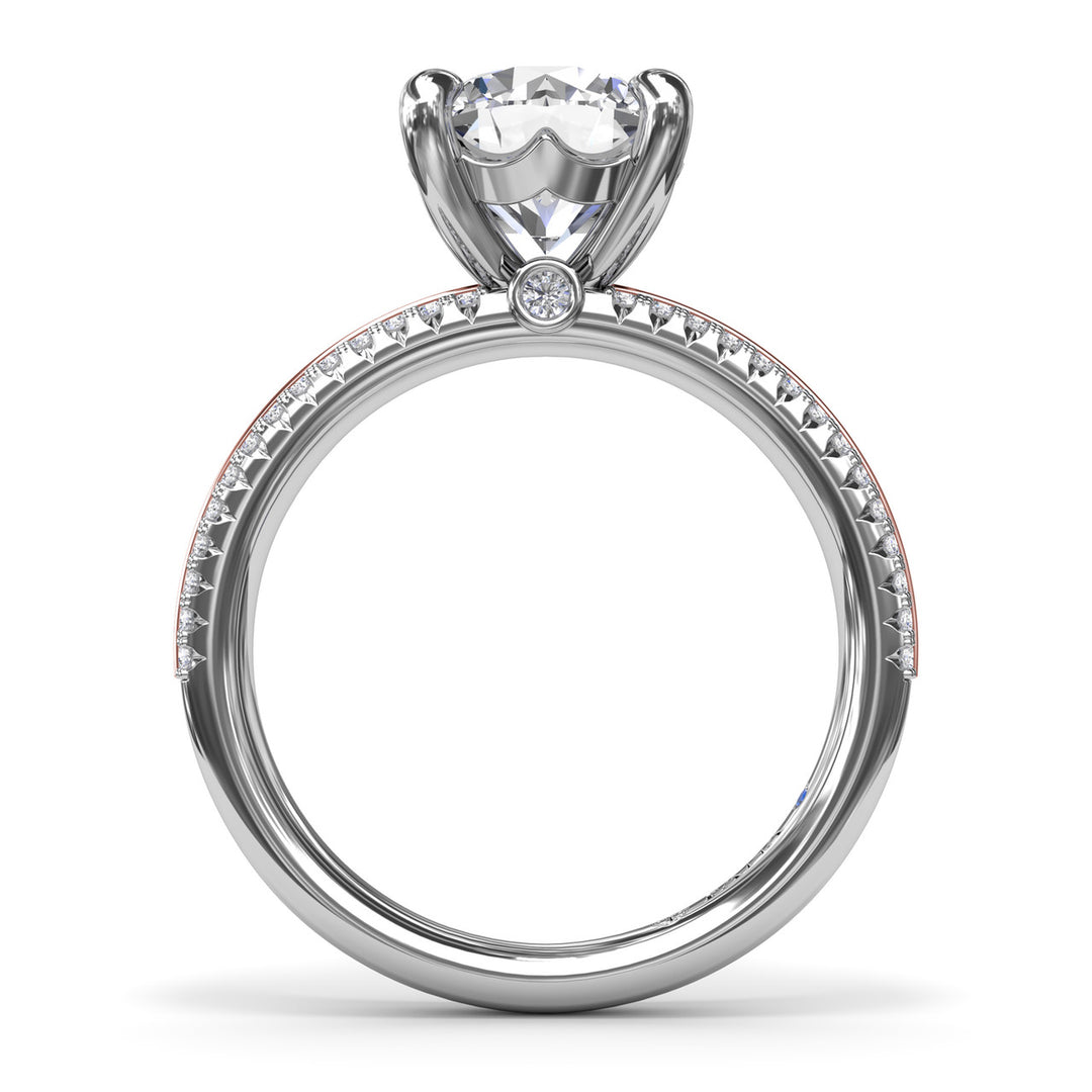 Two-Toned Diamond Engagement Ring