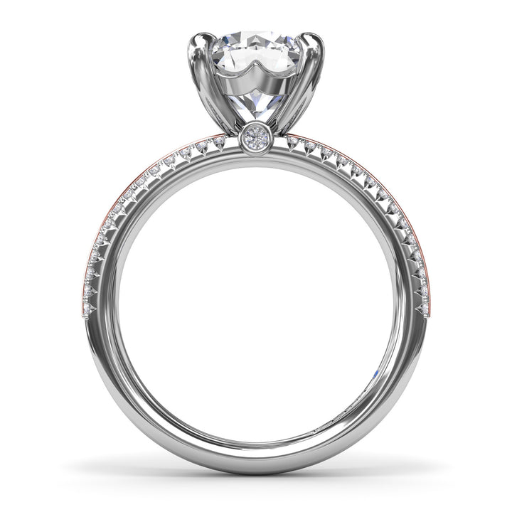 Two-Toned Diamond Engagement Ring
