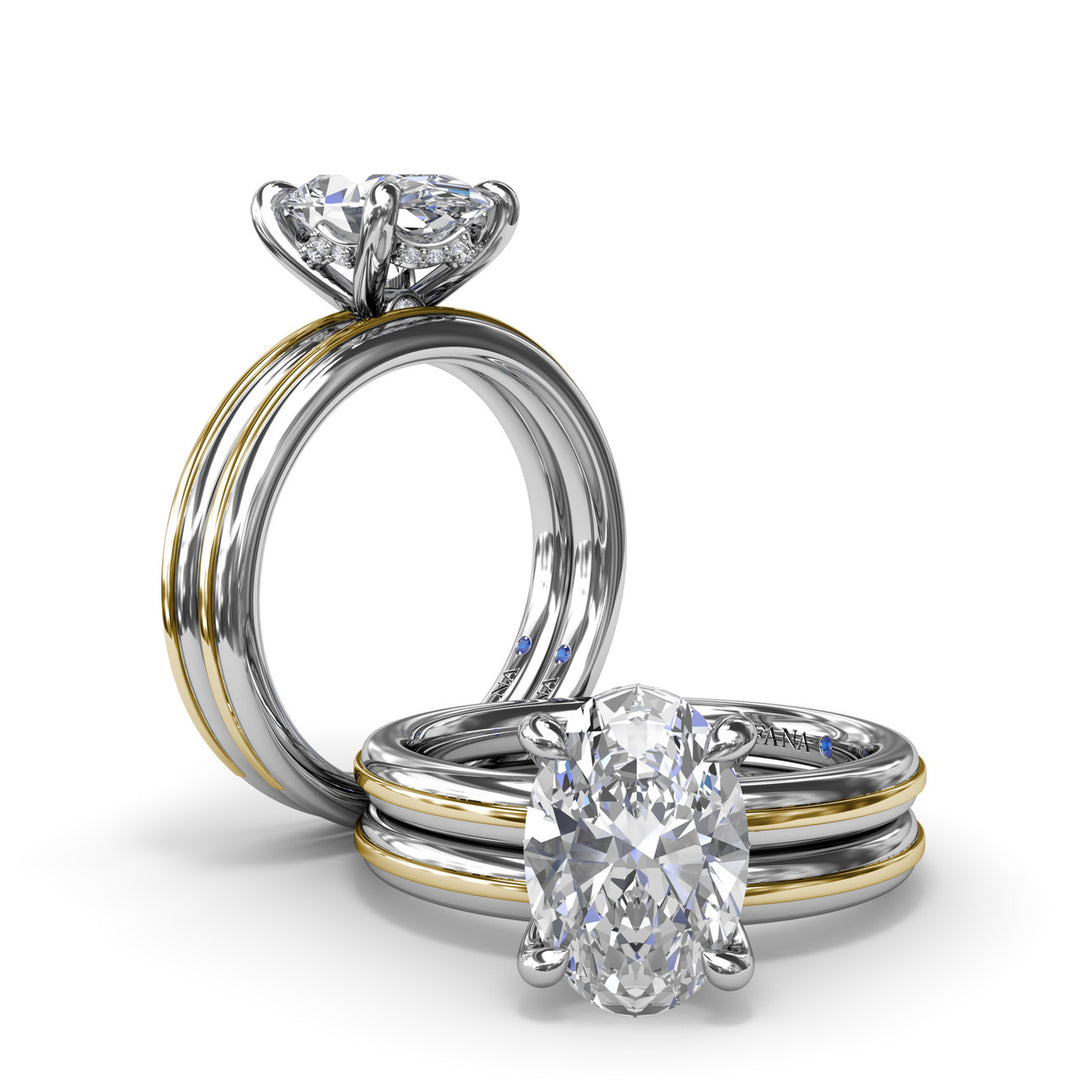 Two-Toned Engagement Ring