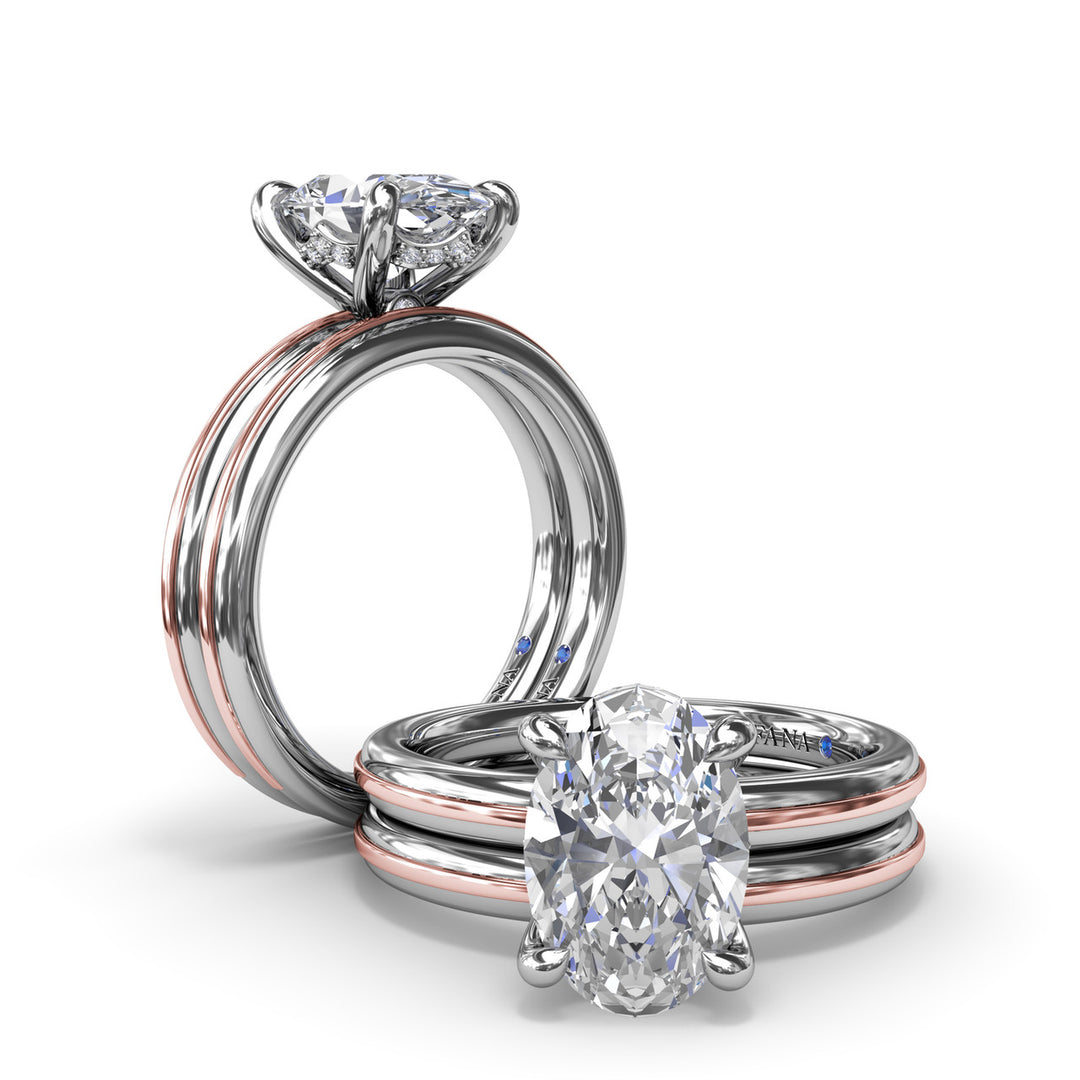 Two-Toned Engagement Ring