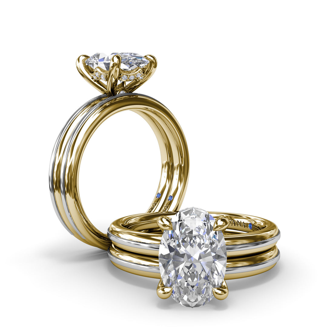 Two-Toned Engagement Ring
